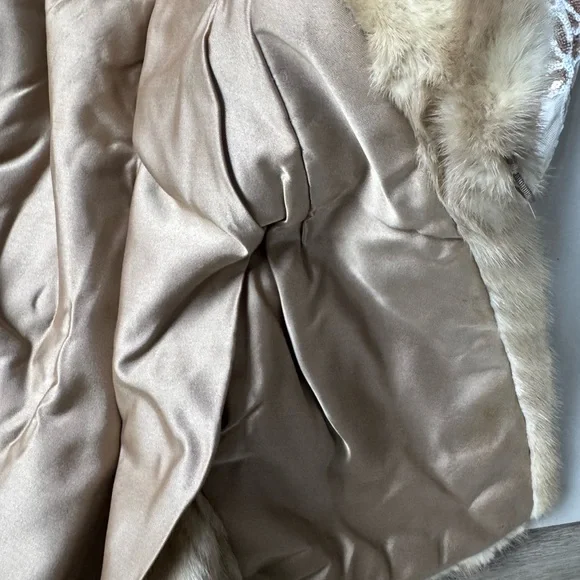 Vintage 1950s Marshall field & Company RARE sapphire mink fur coat cape - Picture 9 of 11